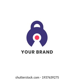 Lock Target Logo Abstract Unique Simple alphabet letter Unique logo for business and company. Creative lettering and corporate identity. Branding design
