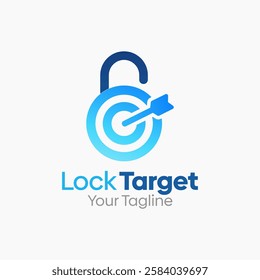 Lock Target Logo Design Template. Good for Business, Agency, Community and Organization