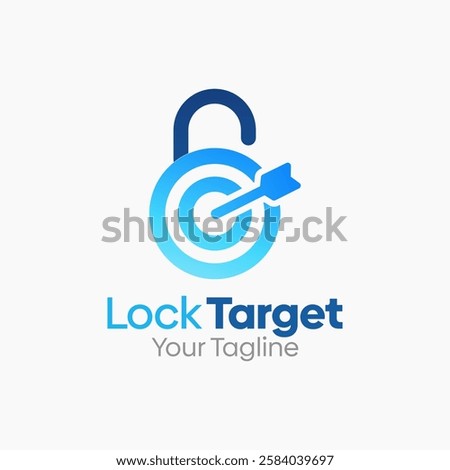 Lock Target Logo Design Template. Good for Business, Agency, Community and Organization