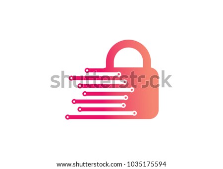 Lock Tech Logo Design Template, Element Design, Vector Design