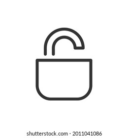 Lock thin line icon. Symbol in trendy outline style. Premium design for web and apps. Perfect for UI. 