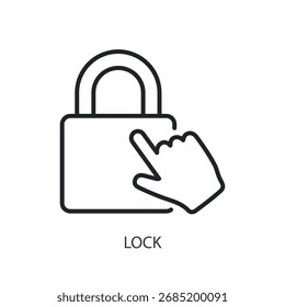 Lock thin line vector icons.