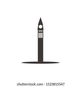 Lock Tower Logo. Landmark Symbol. Icon Vector Illustration. Eps 10.