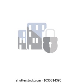 Lock Town Logo Icon Design
