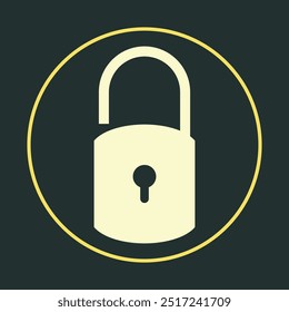 Lock trendy icon simple abstract vector illustration colorful artwork lovely design.eps