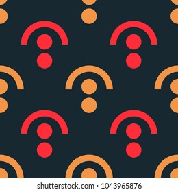 Lock under seamless pattern. Strict line geometric pattern for your design.