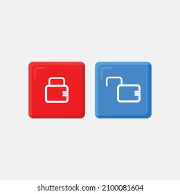 Lock and unlock 3d icon set vector of modern trend in the style of glass morphism with gradient. The collection includes 4 icons in a single style of business, finance, website, or etc.