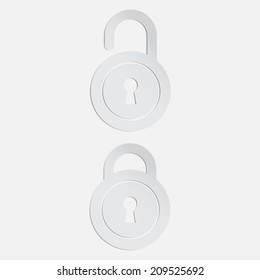 Lock and unlock design vector illustration 