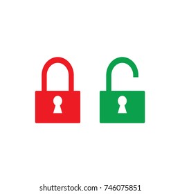 Lock and unlock icon