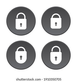 lock unlock icon concept. lock key logos. unlock 3d illustration