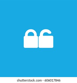 Lock and Unlock icon flat.