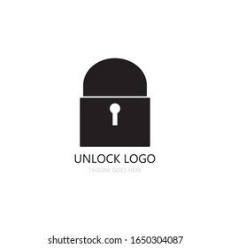 lock, unlock icon logo vector