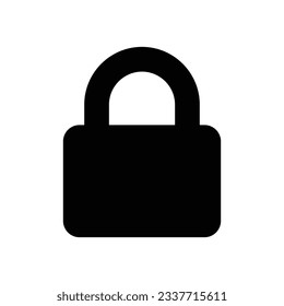 Lock unlock icon set black color isolated on white background. Protection icon vector. 10 eps