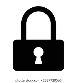 Lock unlock icon set black color isolated on white background. Protection icon vector. 10 eps