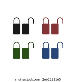 Lock and Unlock Icon Set Security, Privacy Access Symbols