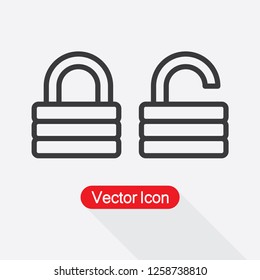 Lock and Unlock Icon Vector Illustration Eps10