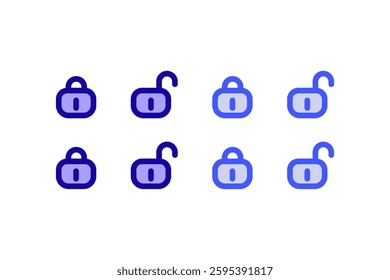 Lock And unlock icons vector for web and mobile application.