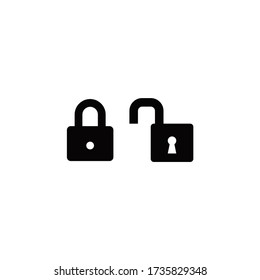 lock and unlock isolated o...d. vector Illustration