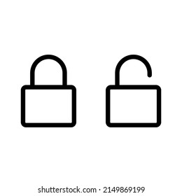 Lock and Unlock line icon