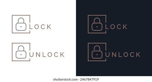 Lock - Unlock Logo Design Element