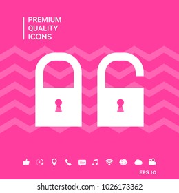 Lock, unlock - set  icon