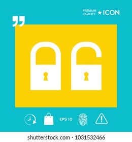 Lock, unlock - set  icon