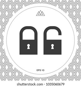 Lock, unlock - set  icon