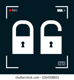 Lock, unlock - set  icon