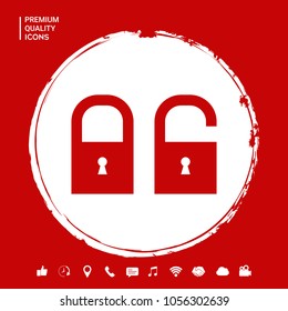 Lock, unlock - set  icon