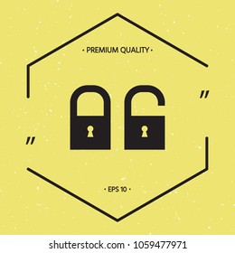 Lock, unlock - set  icon