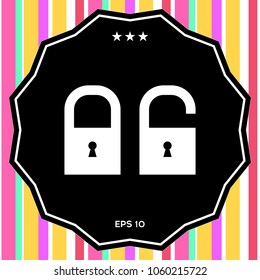 Lock, unlock - set  icon