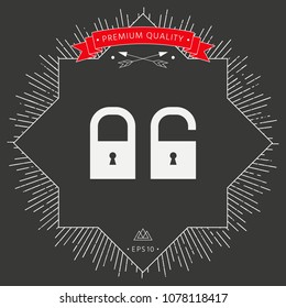 Lock, unlock - set  icon