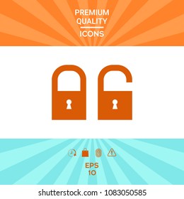 Lock, unlock - set  icon