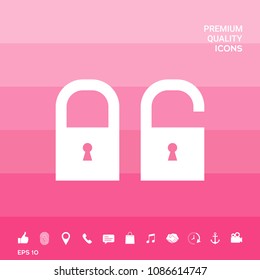 Lock, unlock - set  icon