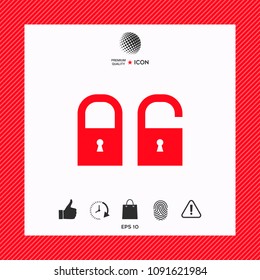 Lock, unlock - set  icon