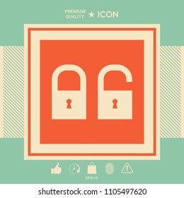 Lock, unlock - set  icon