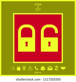 Lock, unlock - set  icon
