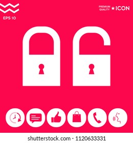 Lock, unlock - set  icon