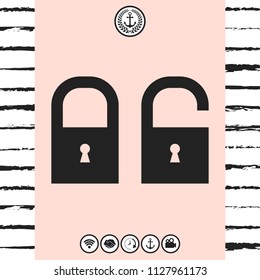 Lock, unlock - set  icon