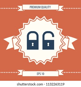 Lock, unlock - set  icon