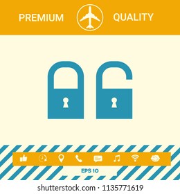 Lock, unlock - set  icon