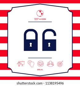 Lock, unlock - set  icon