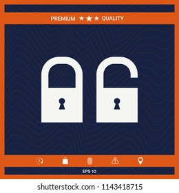 Lock, unlock - set  icon