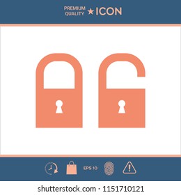 Lock, unlock - set  icon