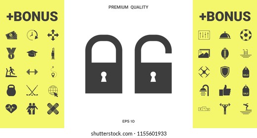 Lock, unlock - set  icon