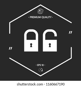 Lock, unlock - set  icon