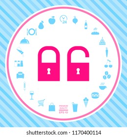 Lock, unlock - set  icon