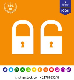 Lock, unlock - set  icon