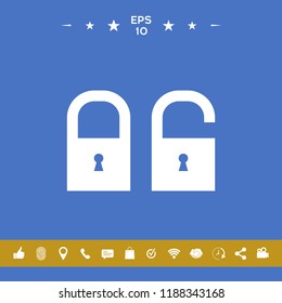 Lock, unlock - set  icon