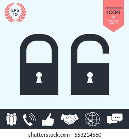Lock, unlock - set  icon